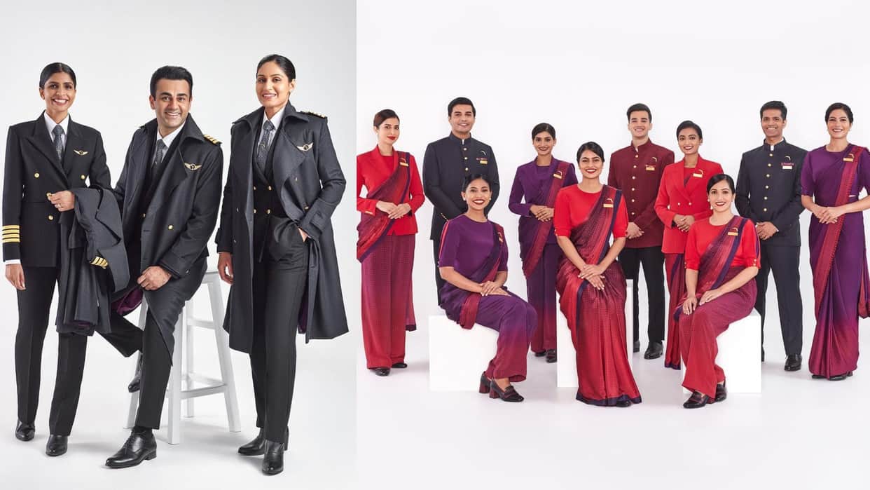 Air India Fashion famous designer manish malhotra design new uniform for pilot to cabin crew