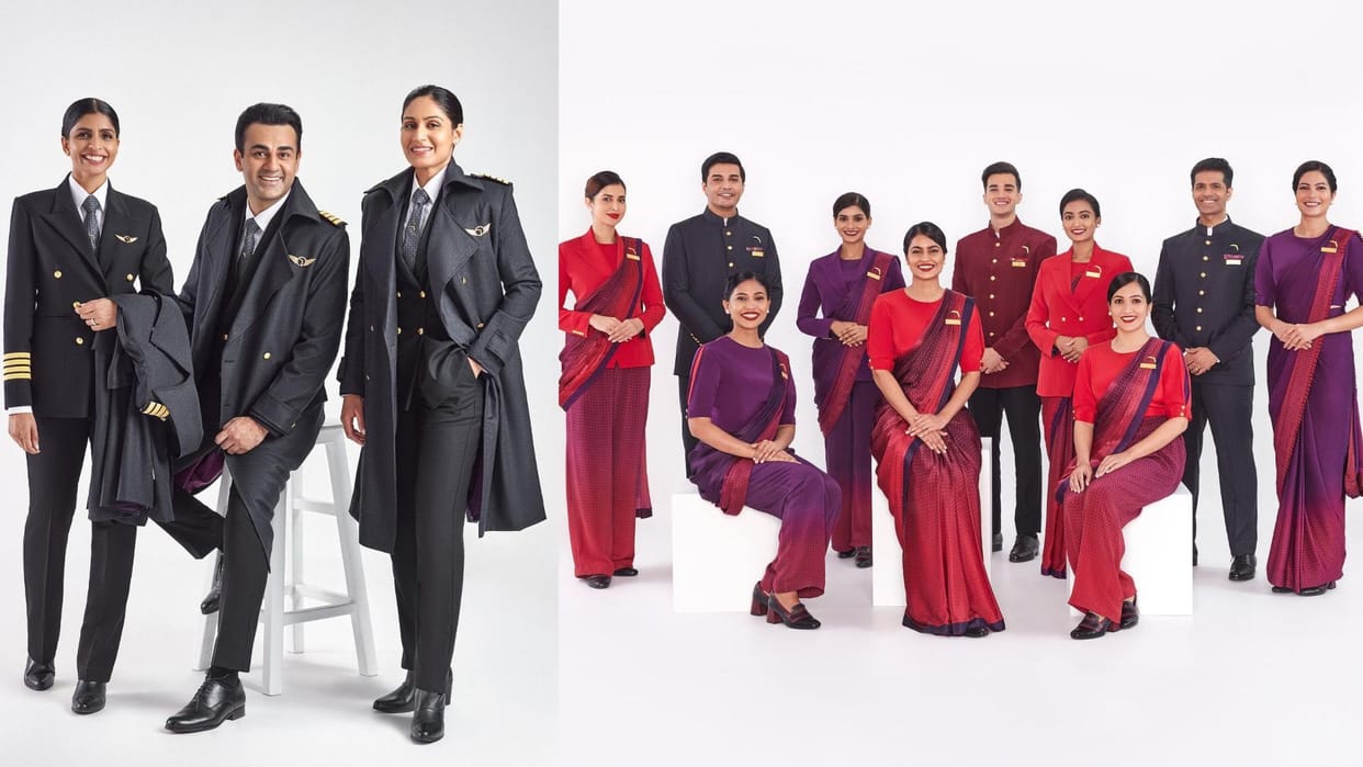 Air India Fashion famous designer manish malhotra design new uniform for pilot to cabin crew