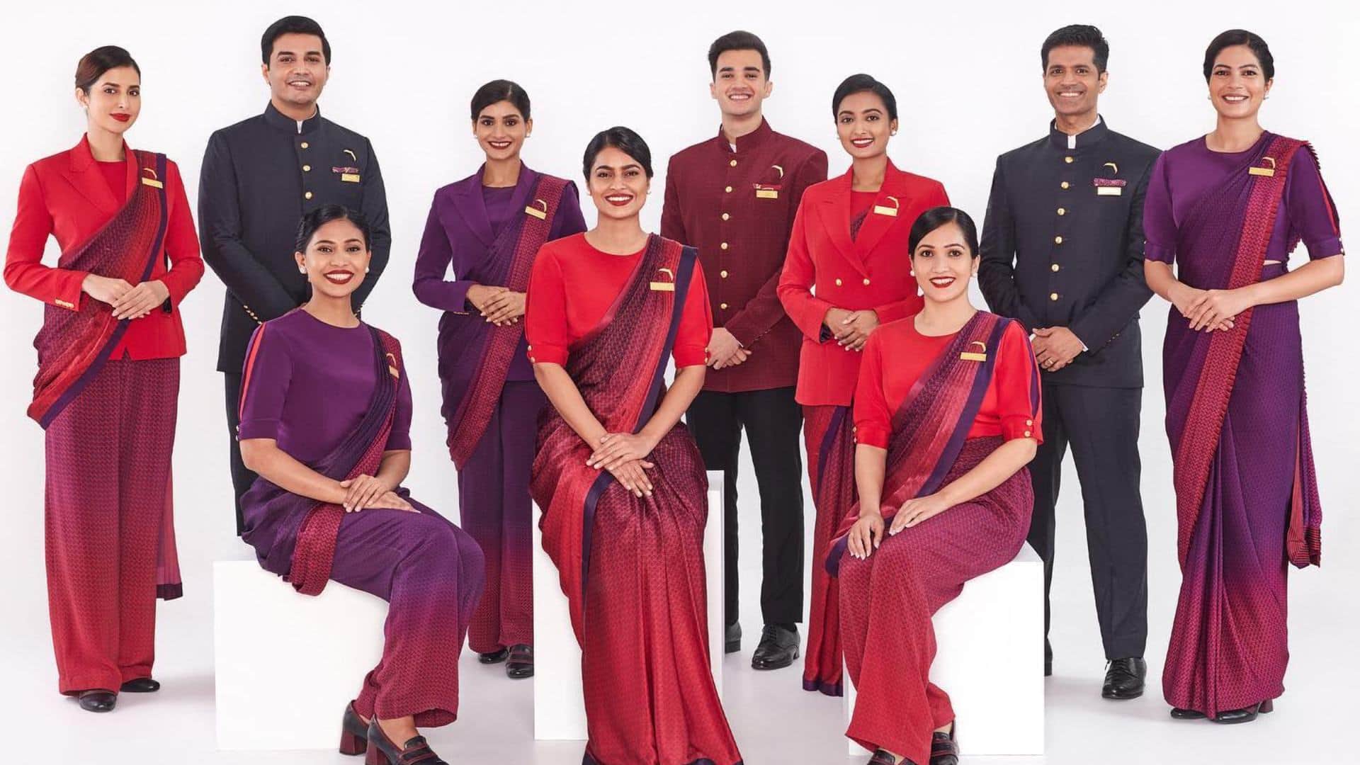 Air India Fashion famous designer manish malhotra design new uniform for pilot to cabin crew