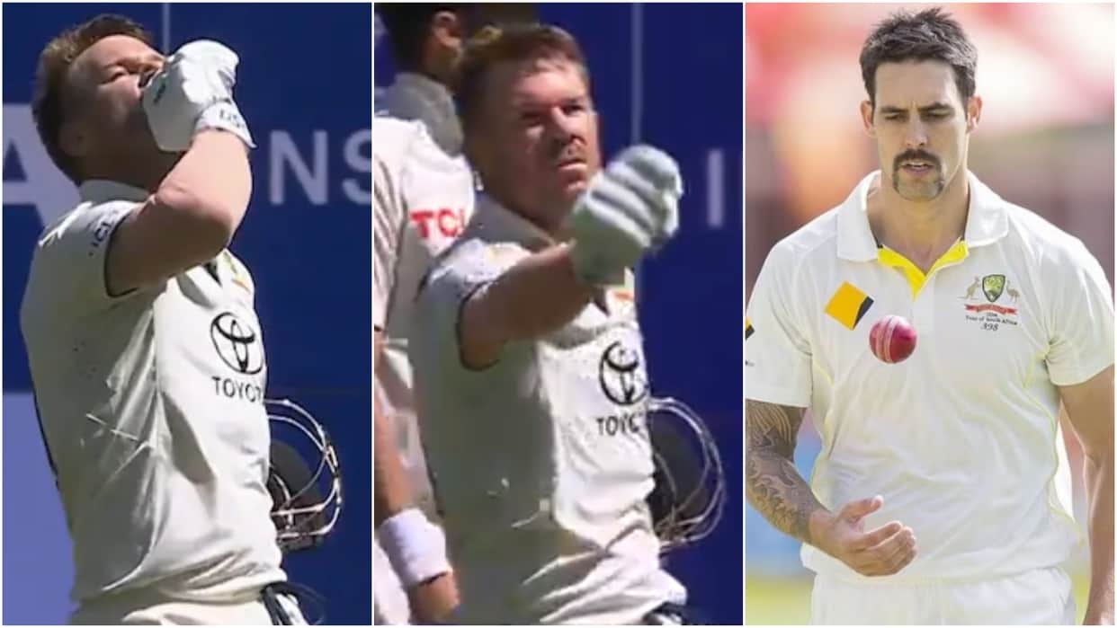 David Warner wild celebration after century for Mitchell Johnson Sparks Massive Meme Fest on social media