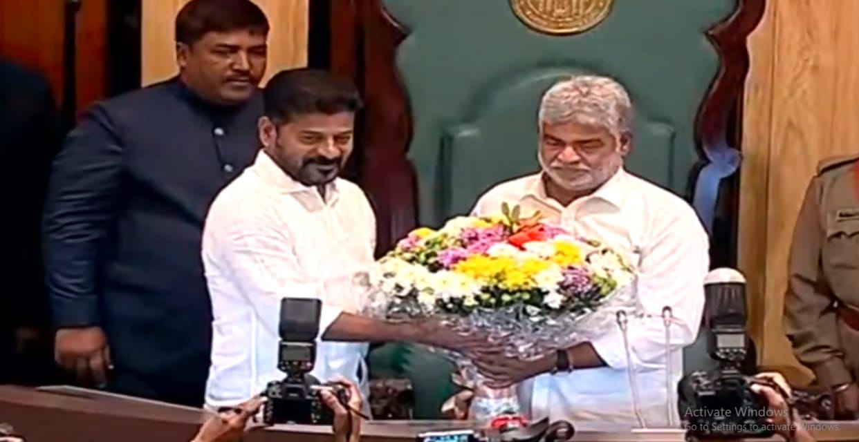 telangana congress gaddam prasad kumar elected assembly speaker unanimously
