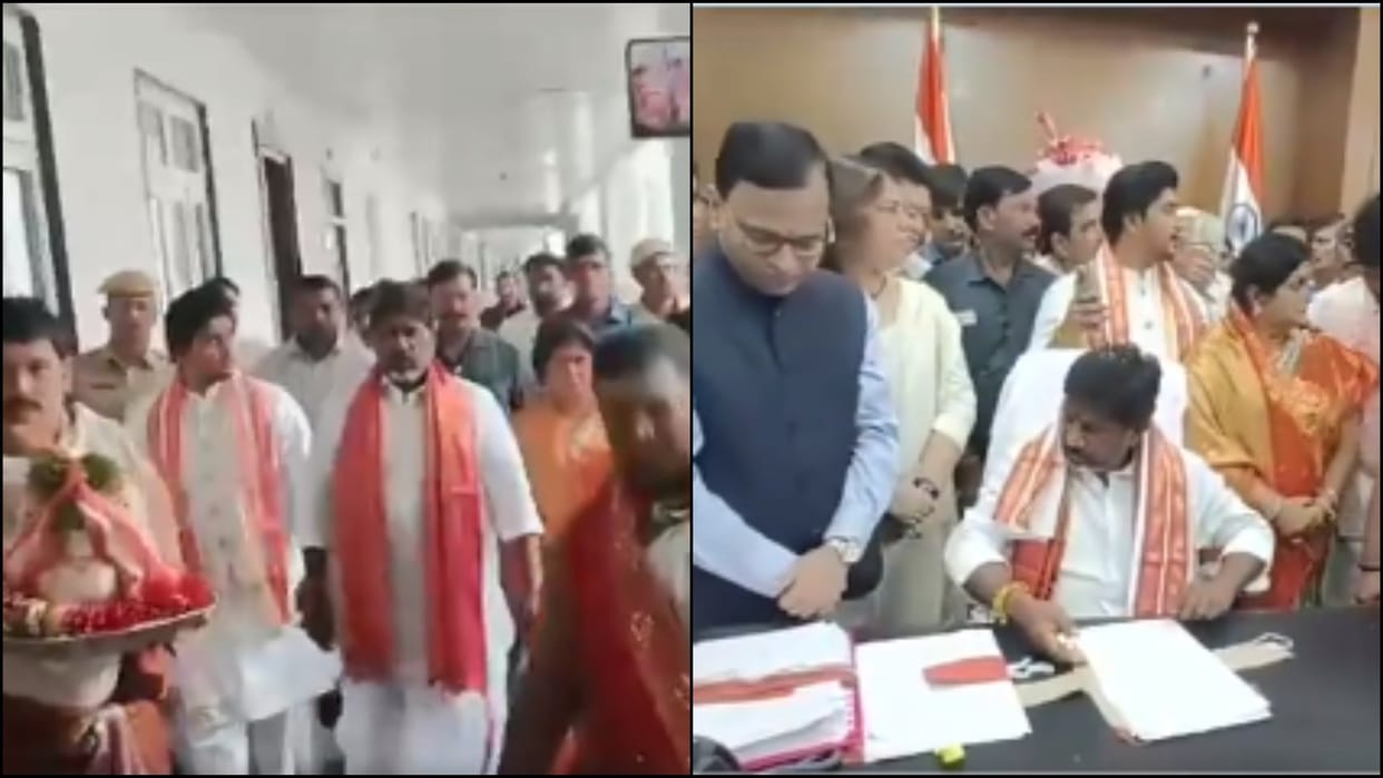 Telangana Deputy CM Bhatti Vikramarka Mallu arrived at the State Secretariat to take charge of the office