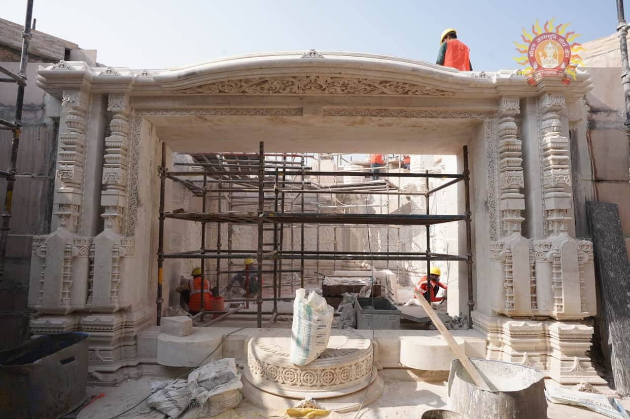 Ram Mandir: Three domes of Ram temple are ready, work on the fourth has started, Trust released pictures