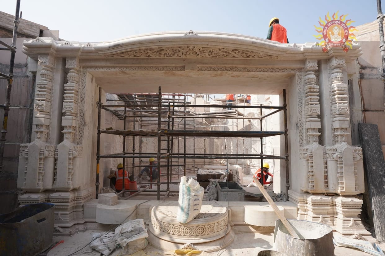Ram Mandir: Three domes of Ram temple are ready, work on the fourth has started, Trust released pictures