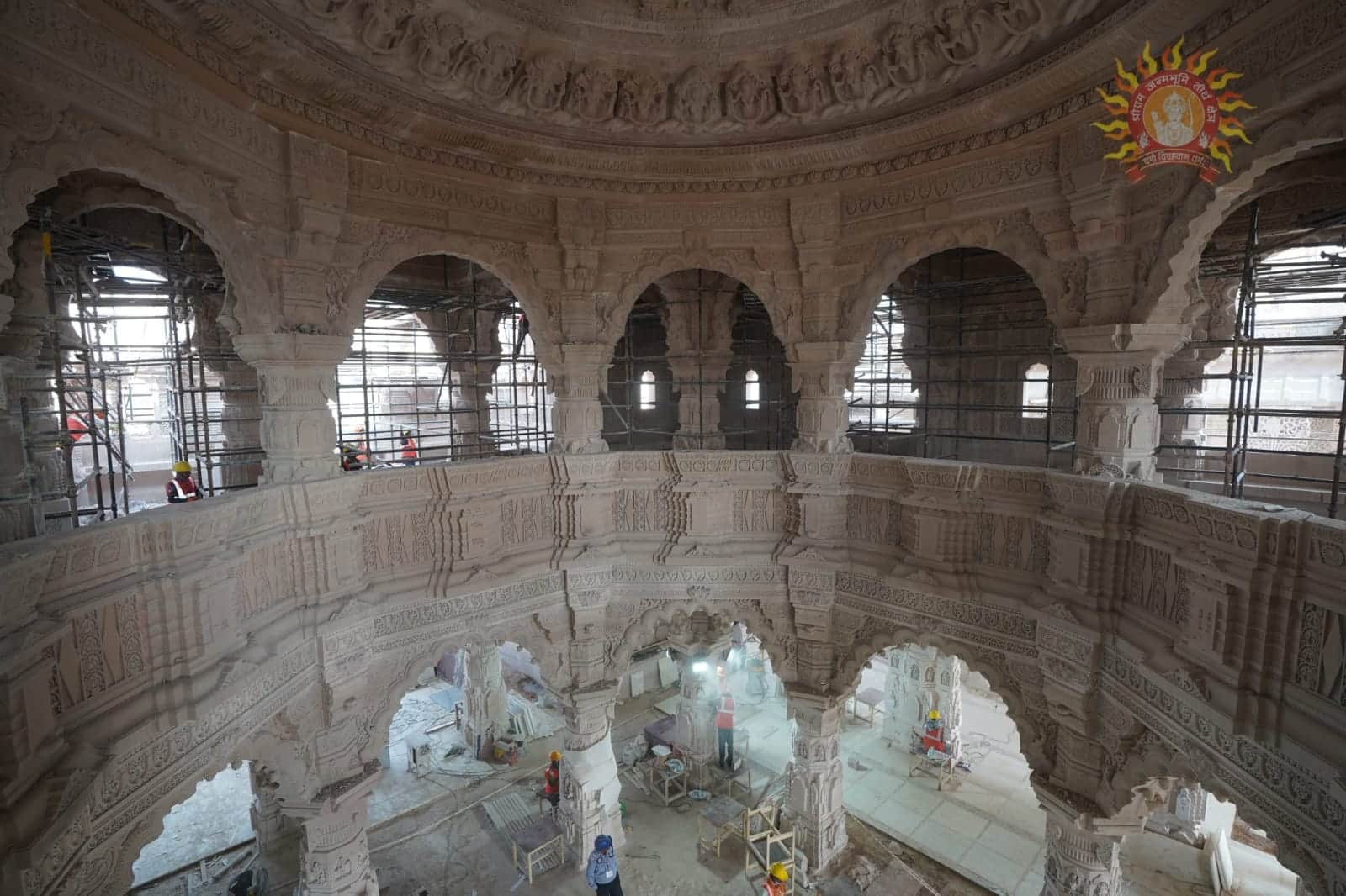Ram Mandir: Three domes of Ram temple are ready, work on the fourth has started, Trust released pictures