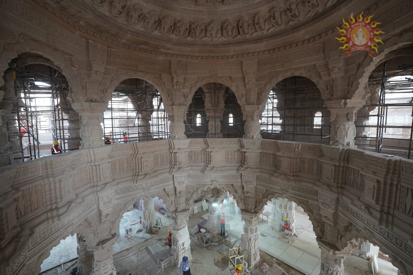 Ram Mandir: Three domes of Ram temple are ready, work on the fourth has started, Trust released pictures