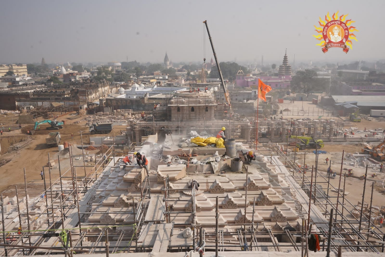 Ram Mandir: Three domes of Ram temple are ready, work on the fourth has started, Trust released pictures