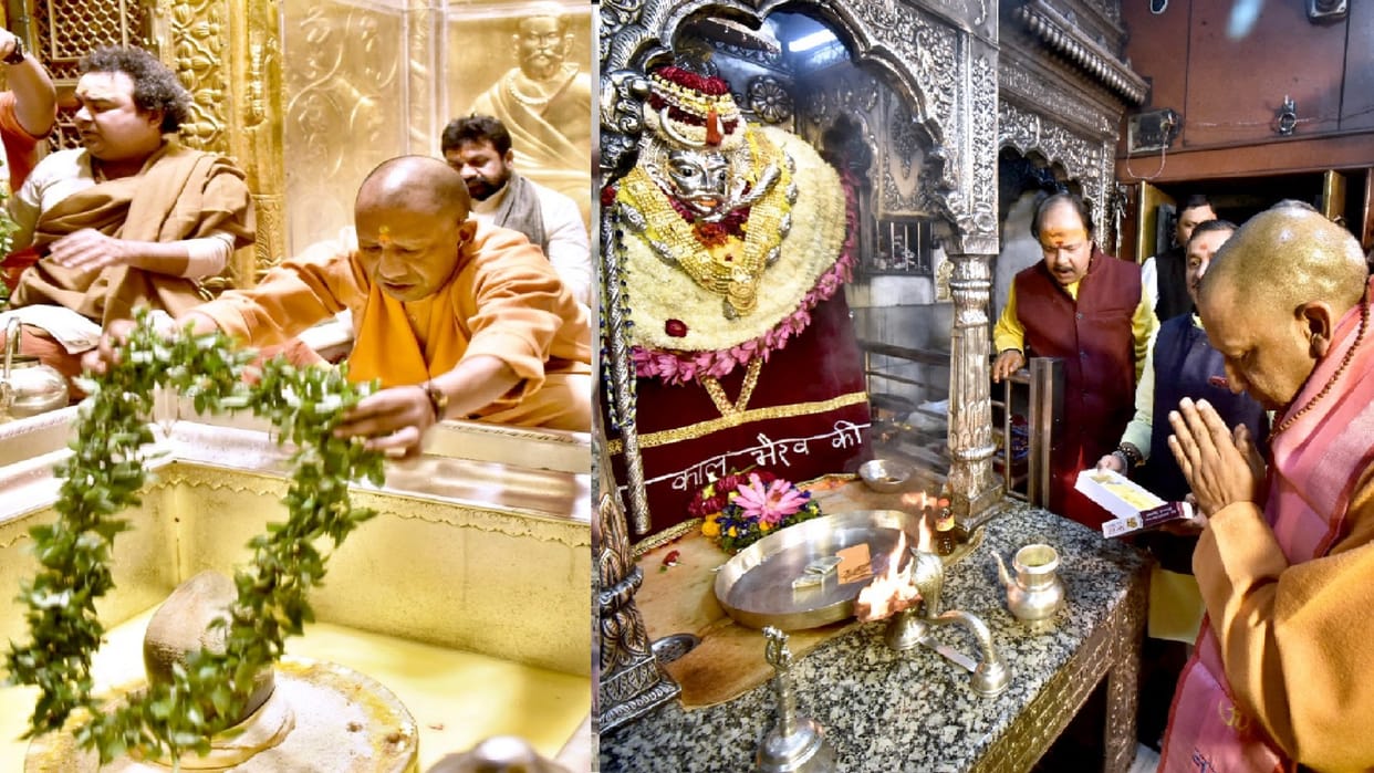 Yogi visited Kashi Vishwanath for the 109th time, performed aarti after seeing Kaal Bhairav