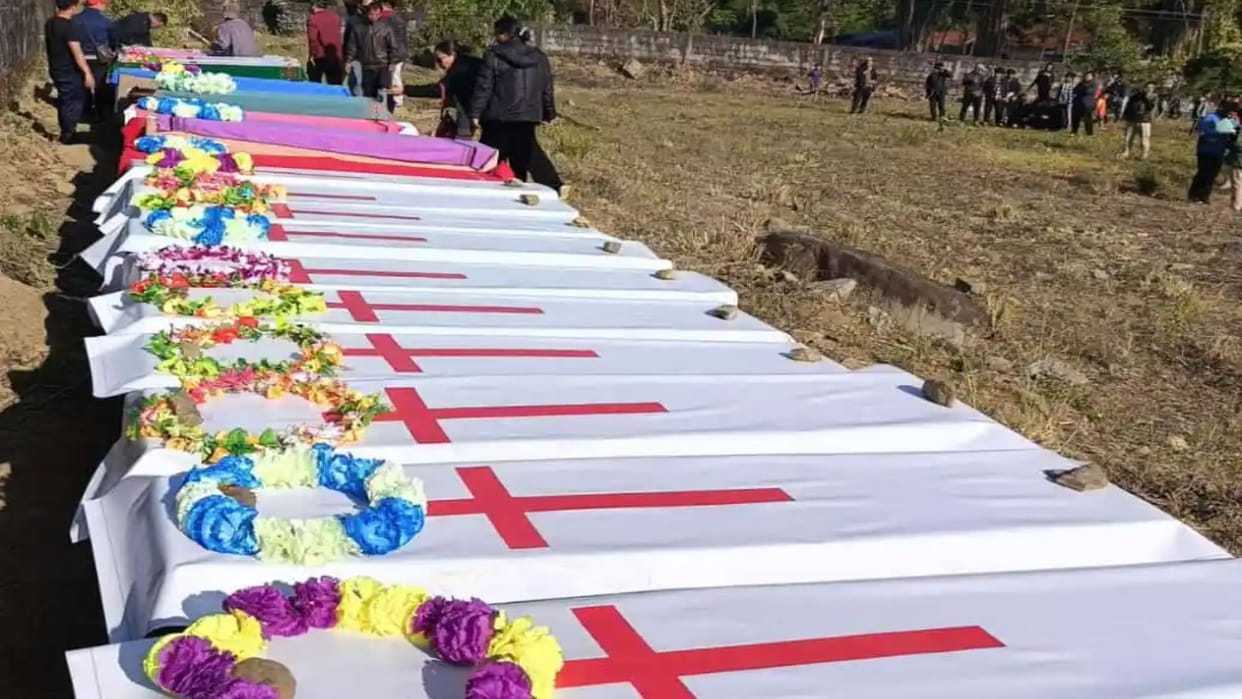 Manipur: 19 victims of ethnic clashes laid to rest eight months after death