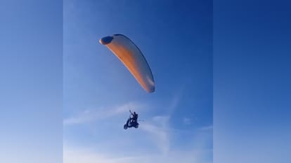 Paragliding with scooty at bandla paragliding site bilaspur