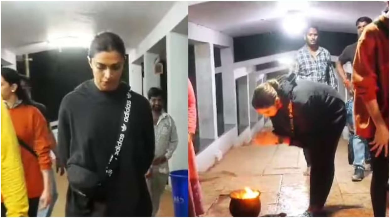 Fighter star Deepika Padukone arrived Tirupati with sister Anisha had darshan at The Lord Venkateswara temple