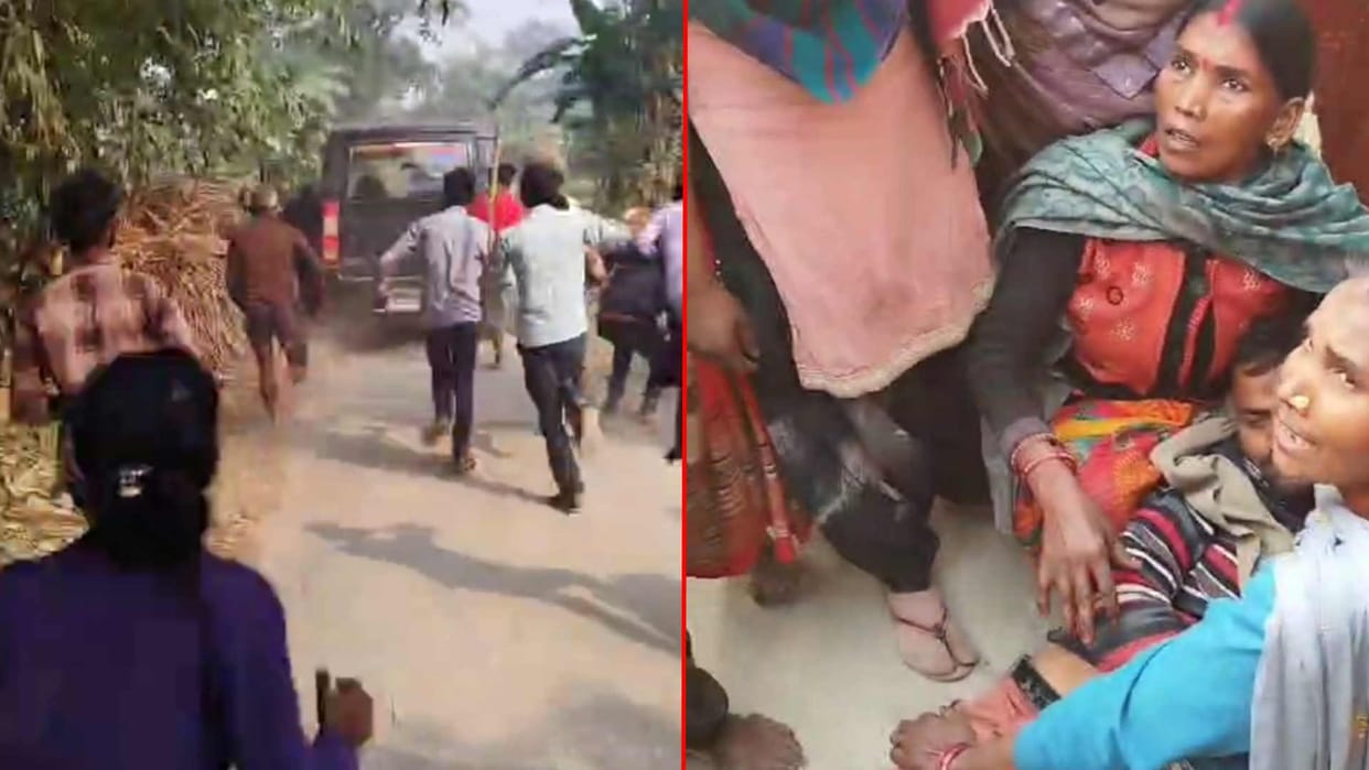 Angered by beating of JCB driver in Kushinagar villagers chased policemen.