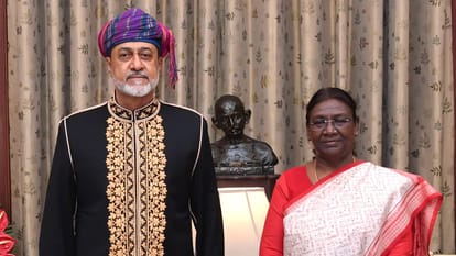 President Droupadi Murmu hosted Sultan Haitham Bin Tarik of Oman at the Rashtrapati Bhavan