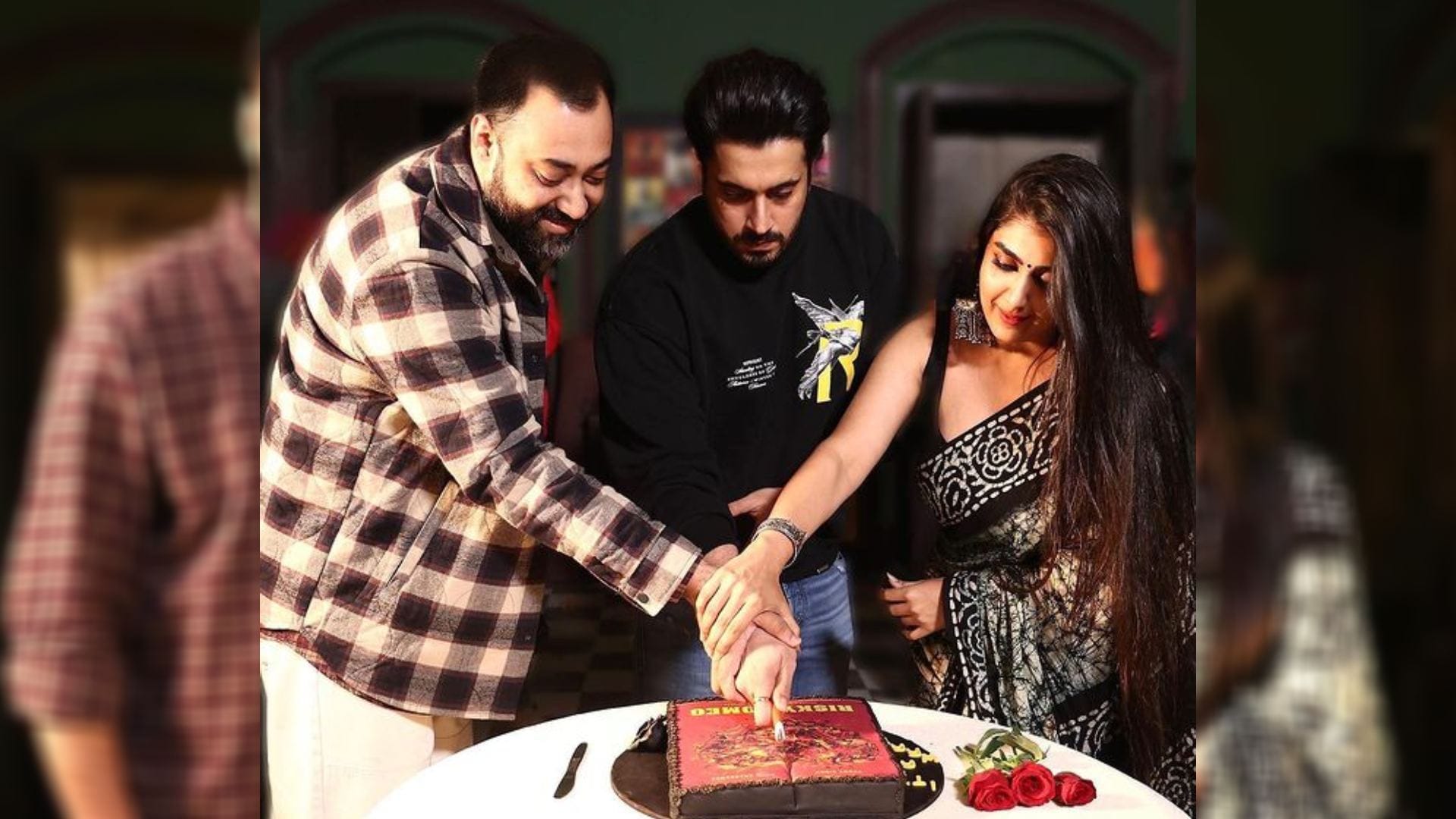 Sunny Singh Kriti Kharbanda Abir Sengupta film Risky Romeo shooting completed team celebrated by cutting cake