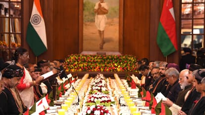 President Droupadi Murmu hosted Sultan Haitham Bin Tarik of Oman at the Rashtrapati Bhavan