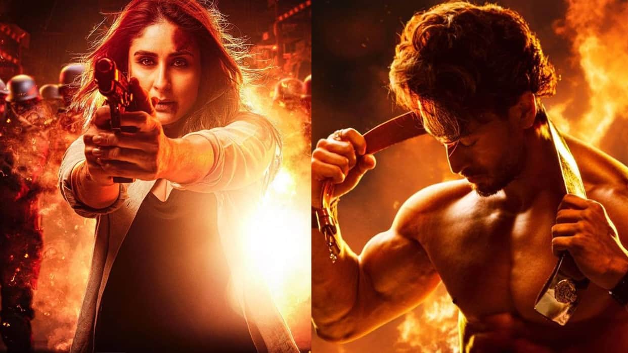 Singham Again stars Tiger Shroff and Kareena Kapoor Khan Bts pictures goes viral on Internet