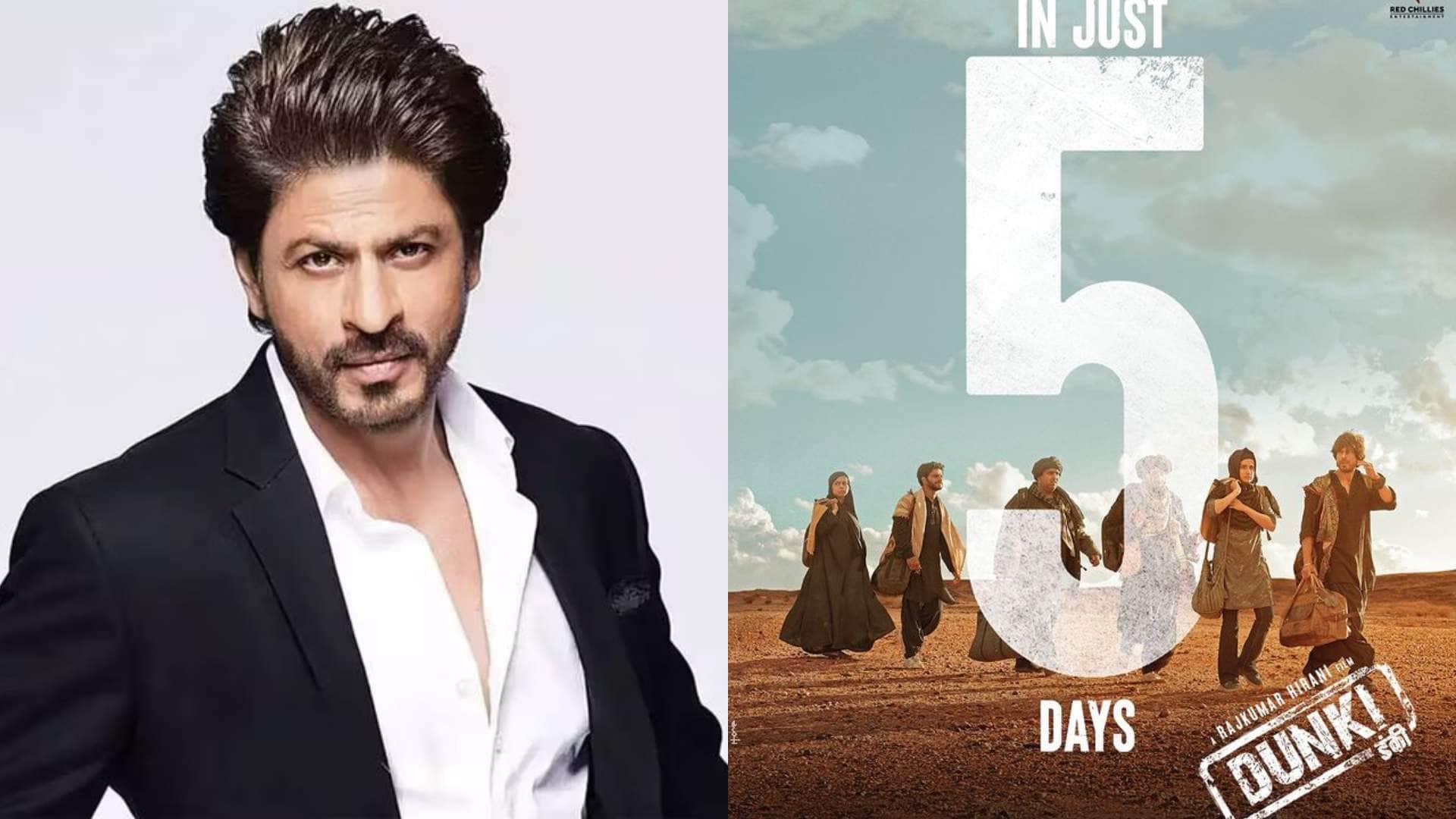 Shah rukh khan spotted at mumbai airport flying for rajkumar hirani taapsee pannu film dunki dubai promotion
