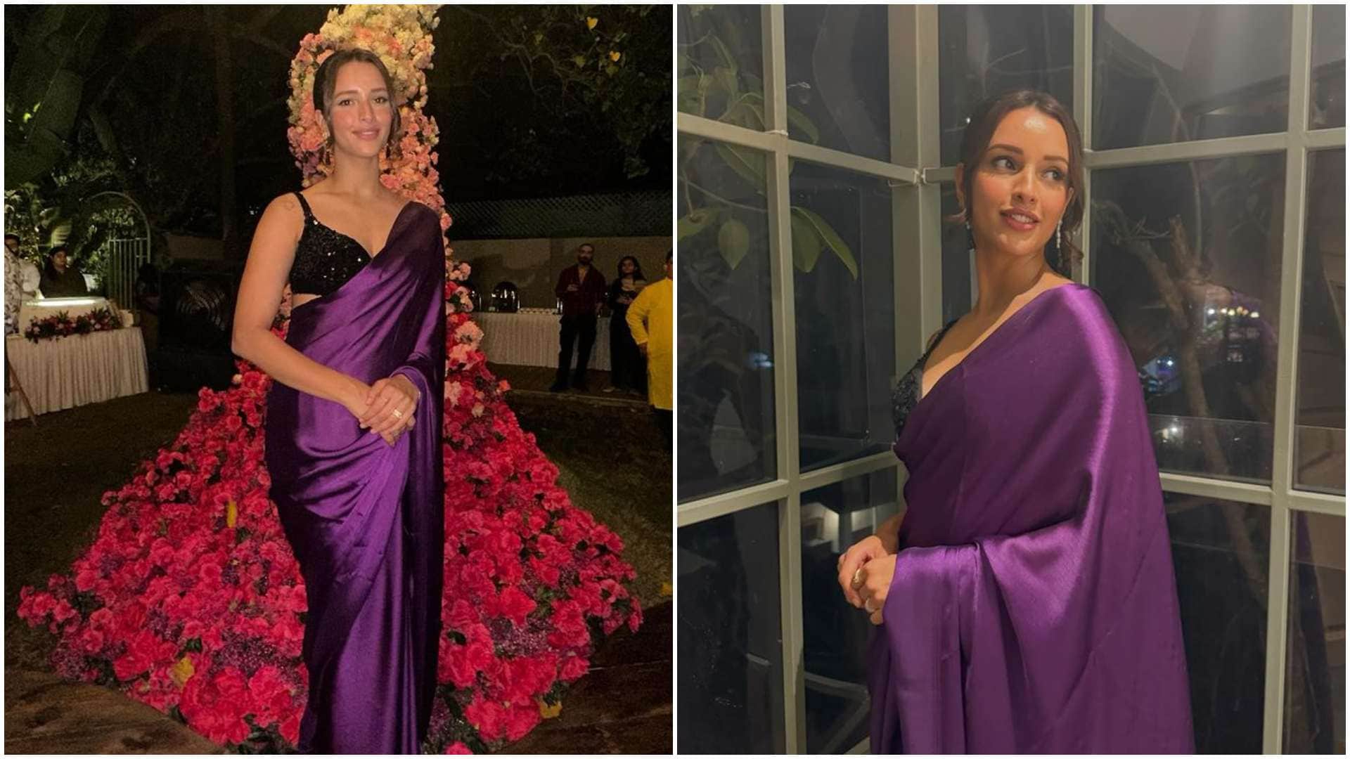 Animal actress Triptii Dimri Posted PhotoS in Purple Saree and now fans calling her Bhabhi 2