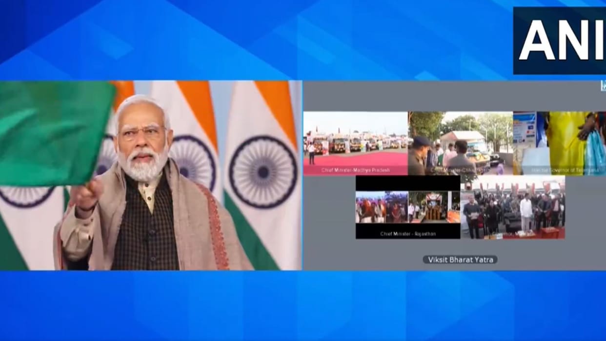 Viksit Bharat Sankalp Yatra PM Narendra Modi will talk to beneficiaries today will flag off in five states