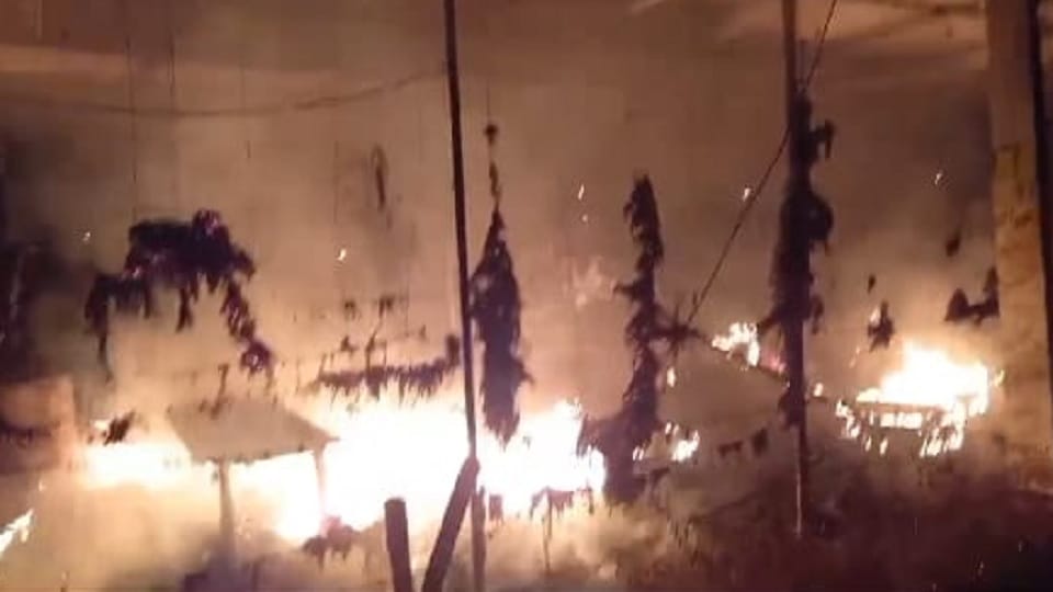 academy of a man who married a girl from another community was set on fire