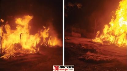 fierce fire in slums of migrants in Una of Himachal Pradesh