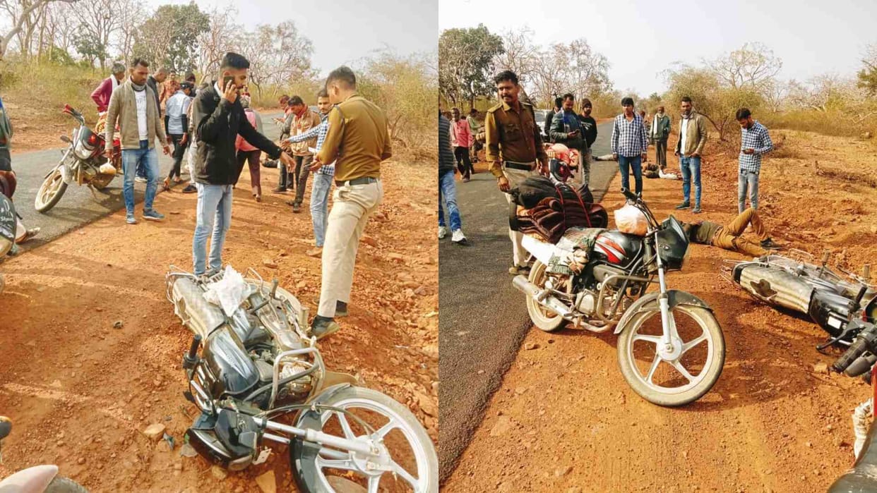 Two bike youths died in Mandsaur road accident