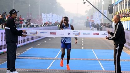 TSK 25K Kenya Ebenyo and Ethiopia Kebede won brilliantly Indian runners Sawan and Reshma WON