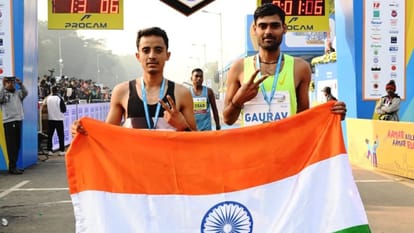 TSK 25K Kenya Ebenyo and Ethiopia Kebede won brilliantly Indian runners Sawan and Reshma WON