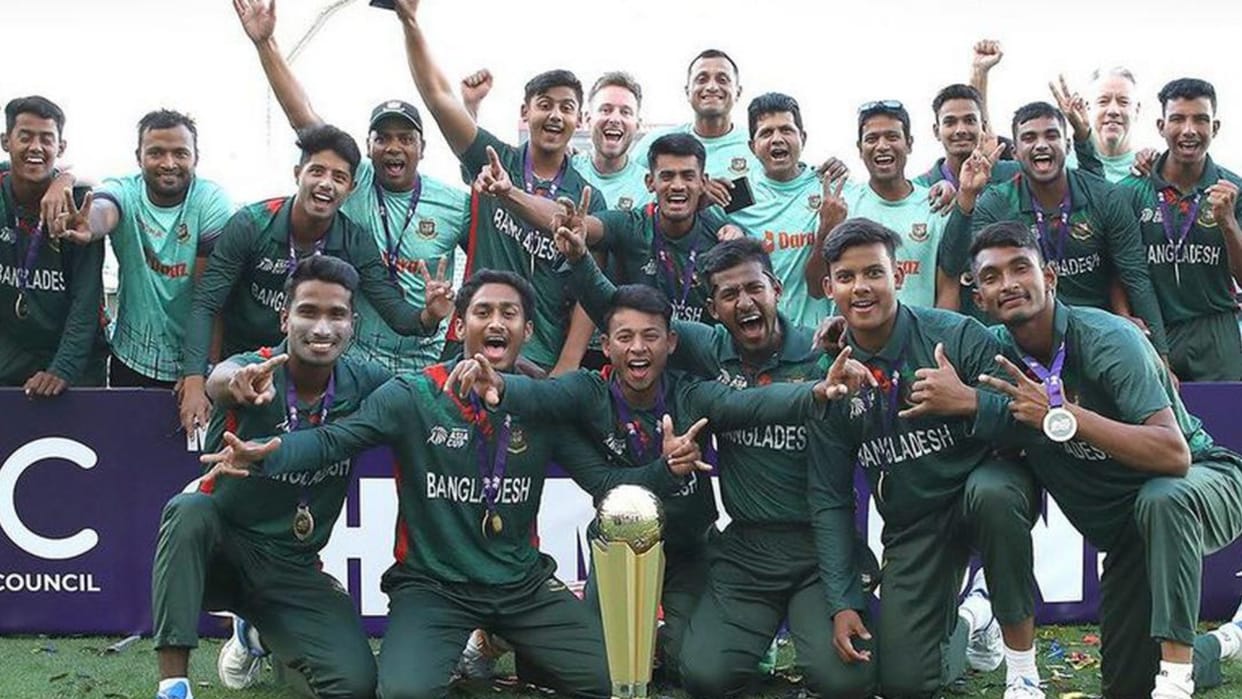 Bangladesh won the Under-19 Asia Cup for the first time defeated UAE by 195 runs in the final