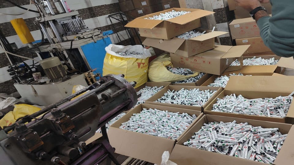Fake cream manufacturing factory busted