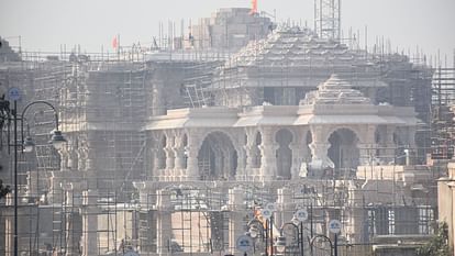 Ayodhya: प्राण प्रतिष्ठा के लिए तैयार हो गया भव्य राममंदिर, ट्रस्ट ने जारी की मंदिर निर्माण की ताजा तस्वीरें Ram temple is prepare for Pran Pratishtha, new pics issued.