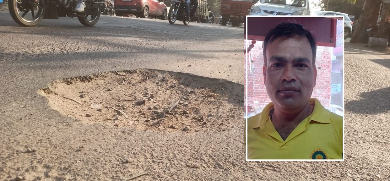 Suddenly a pothole appeared on the road, the young man lost his grip on the scooter and died after falling