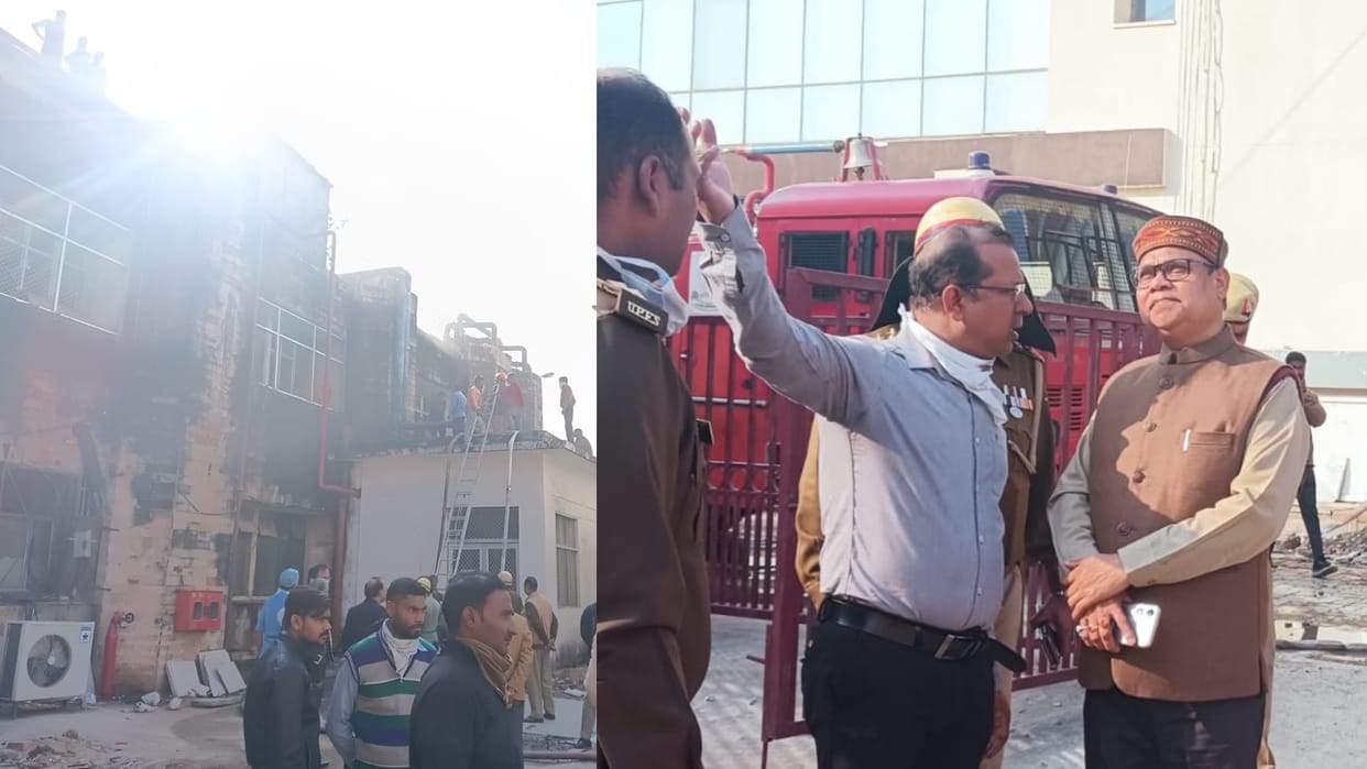 A fire broke out in PGI Lucknow after the blast of ventilator.