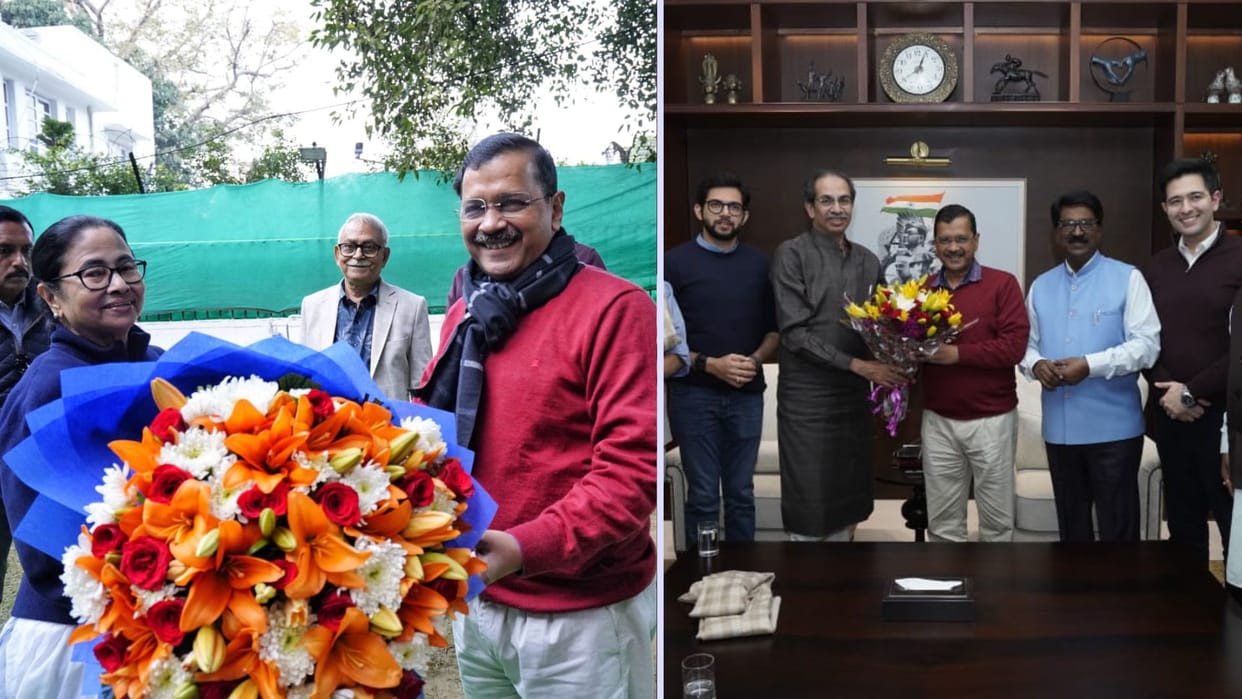 Arvind Kejriwal Meets Mamata Banerjee and Uddhav Thackeray Before Opposition alliance INDIA Meeting