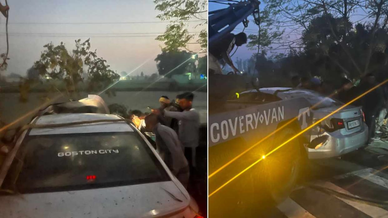 Two killed after uncontrolled car falls into pond in Punjab
