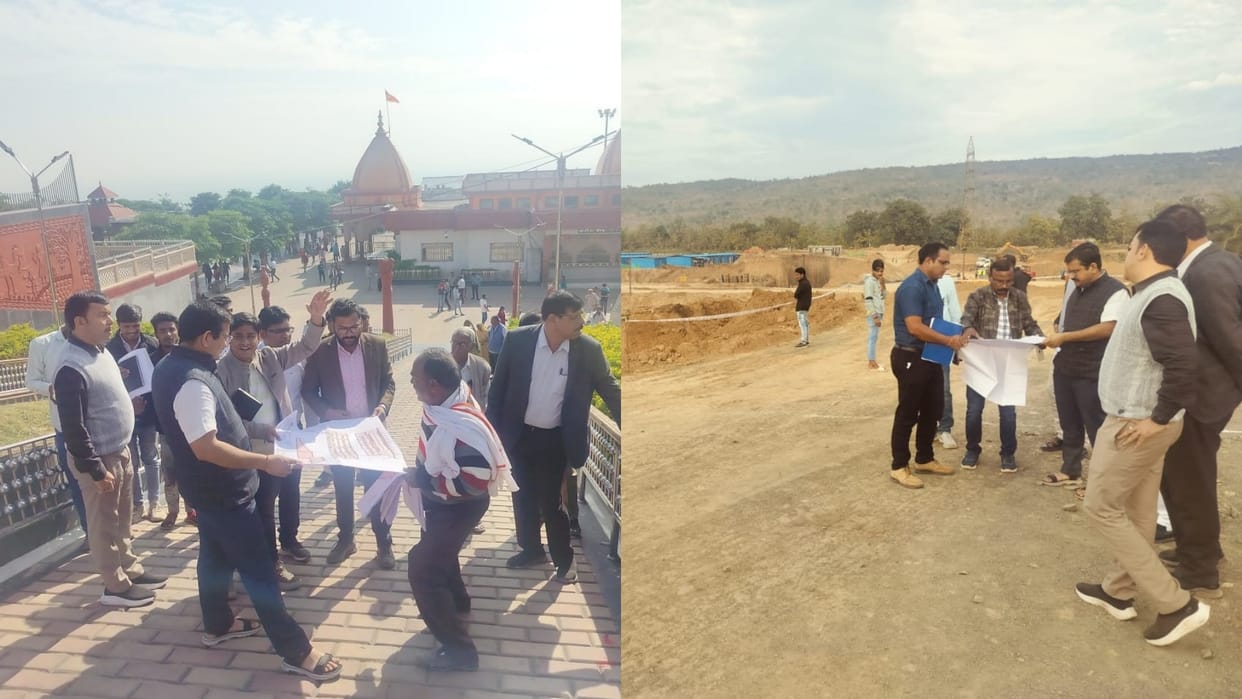 Sehore News Collector inspected the construction work of Devi Lok and Medical College