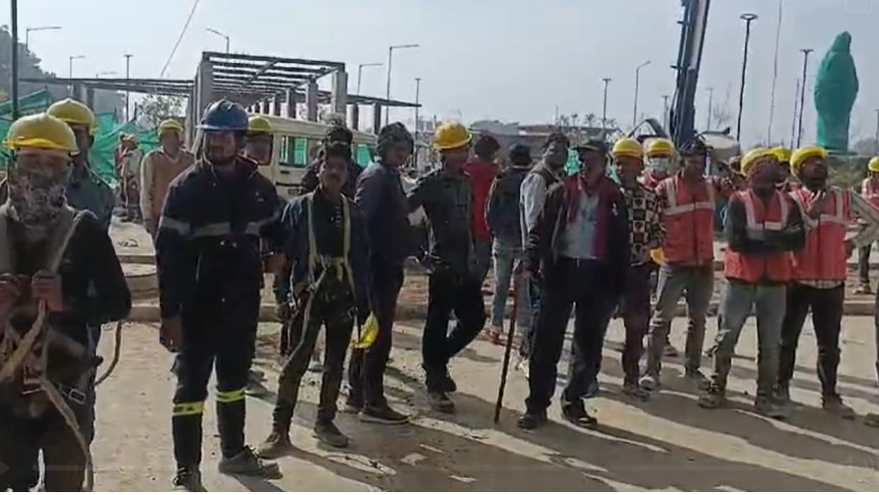 A worker fell while working at the under construction airport in Gwalior