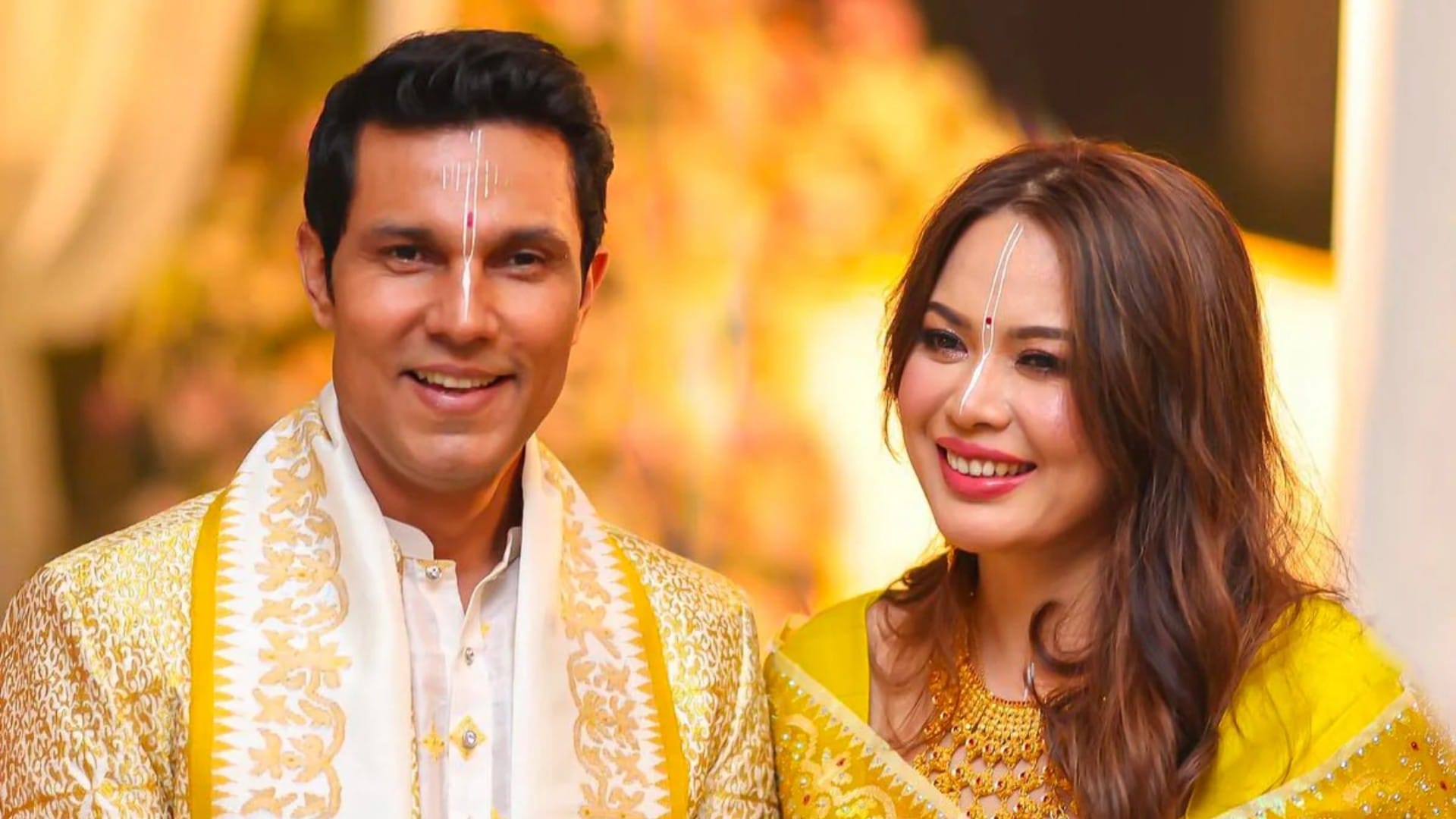 Bollywood actor Randeep Hooda wishes his Wife Lin Laishram on Social media Shared Unseen Photos