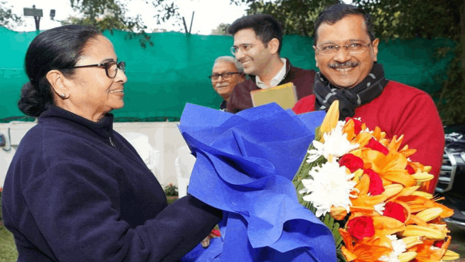 Delhi INDIA Meeting CM Kejriwal met Mamata Banerjee  before India Alliance meeting