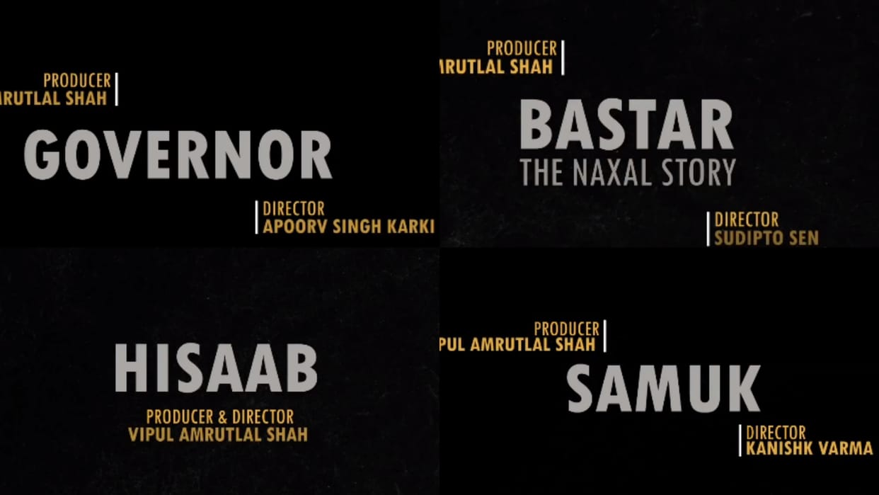 Sunshine Pictures annouced upcoming Iineup bastar the naxal story Hisaab Samuk Governor details inside
