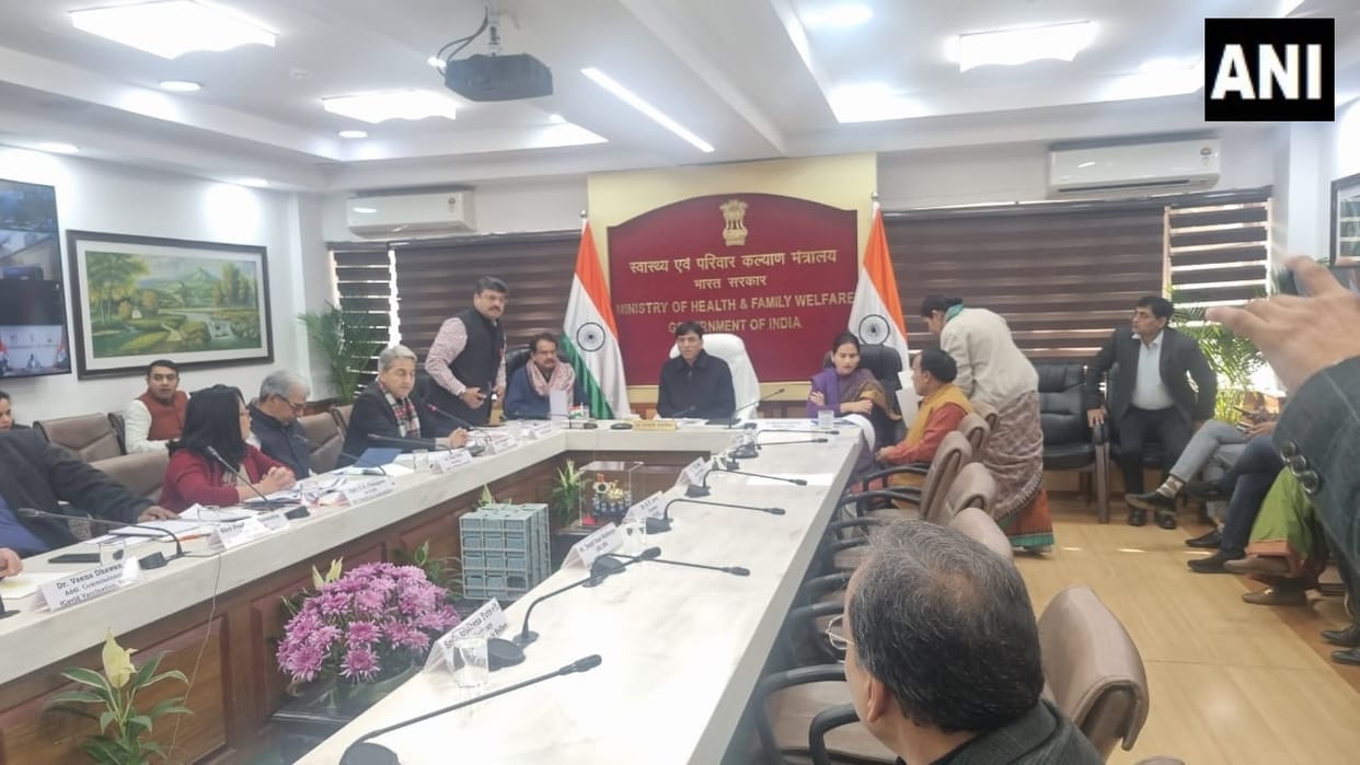 Union Health Minister Dr Mansukh Mandaviya holds a high-level review meeting with Health Ministers