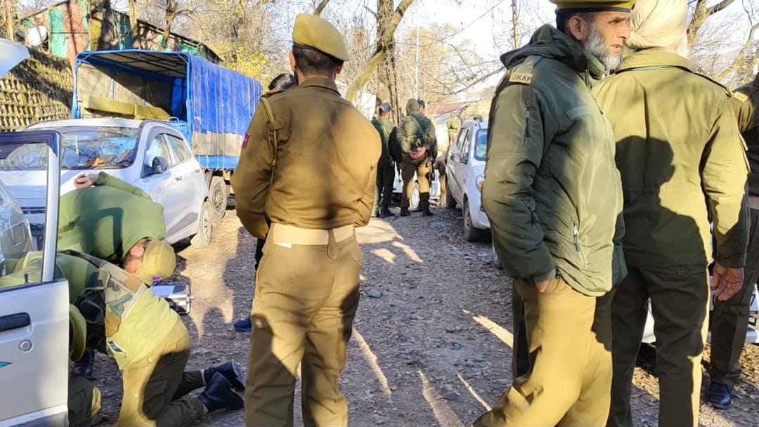 Poonch blast outside Surankot tehsil headquarters glass of vehicles broken security forces on the spot