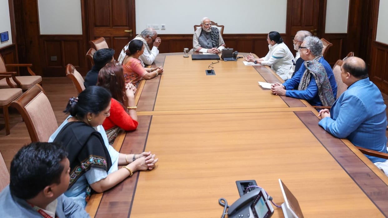 Mamata Banerjee meets Prime Minister Narendra Modi over pending central funds for West Bengal