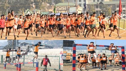 Agniveer Recruitment: पड्डल मैदान में कड़ाके की ठंड में अग्निवीर बनने के लिए युवाओं में दिखा जोश Agniveer Recruitment: Youth showed enthusiasm to become Agniveer in the harsh cold of Paddal Maidan.