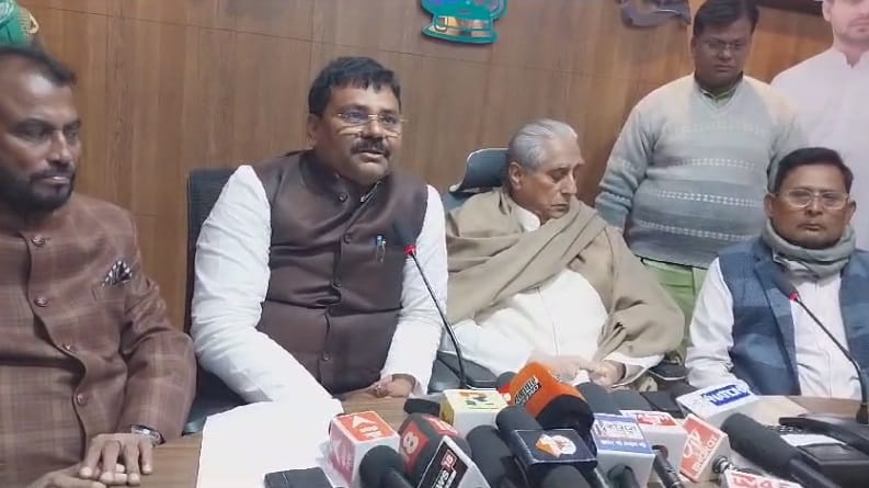 CM Nitish Kumar and Lalu Yadav RJD with congress party india alliance joint meeting against PM Modi in bihar