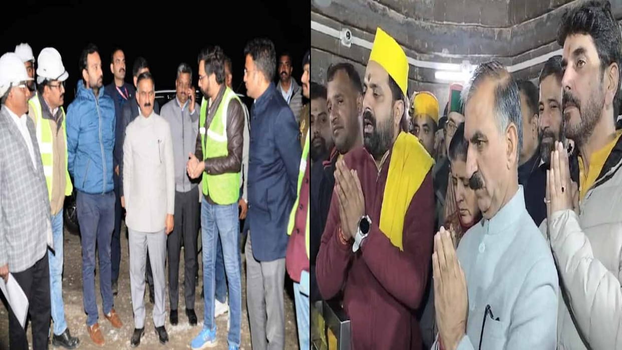 CM Sukhu inspected the under construction tunnel of Shimla-Mataur four lane, performed puja at Baglamukhi temp