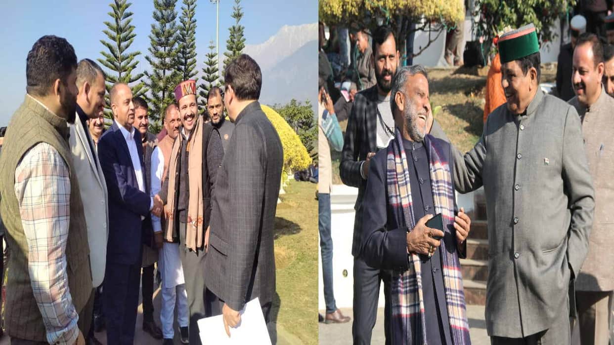 himachal: Sharp questions in the Assembly House, hugging each other outside