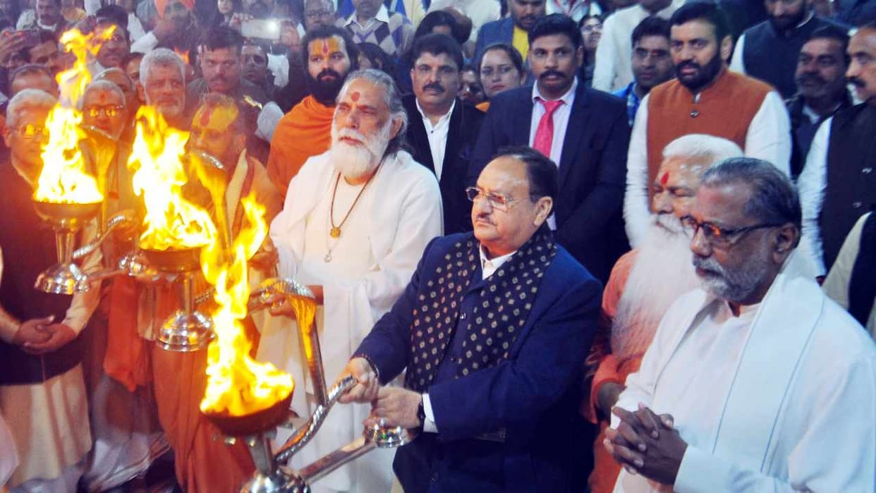 BJP President JP Nadda reached Kurukshetra