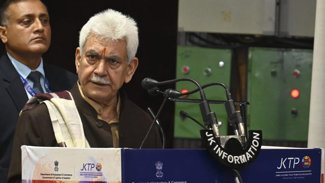 lg manoj sinha said Jammu and Kashmir ranks first in the production of apple walnut kesar