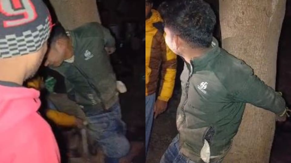 young man tied to tree and beaten brutally by accused in Bareilly